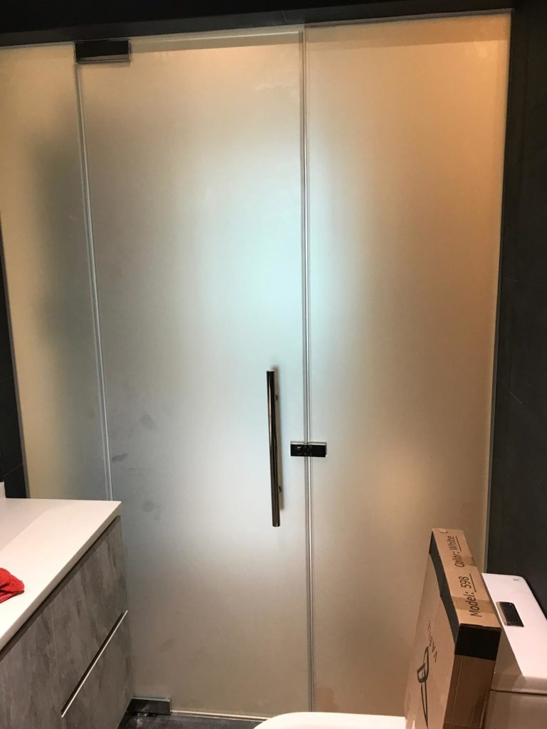 Frosted Shower Toilet Door